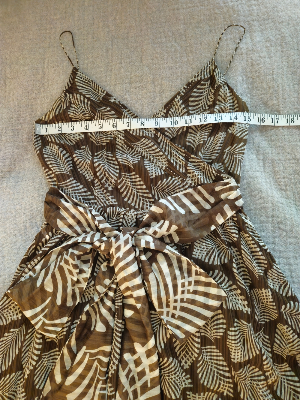 Tommy Bahama NWOT Silk Cotton Tropical Dress 2 Border Hem Midi Double Wrap Sash - Picture 9 of 17